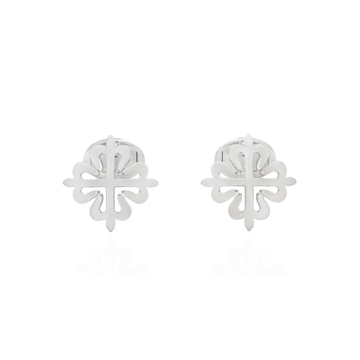 Patek Philippe White Gold Calatrava Cross Cufflinks 205.9083GR-001